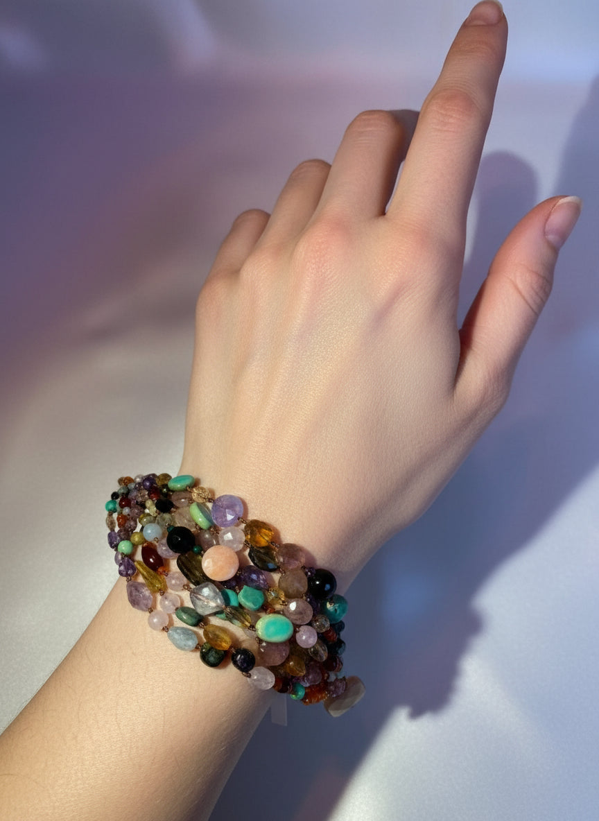 Multicolored beaded bracelet