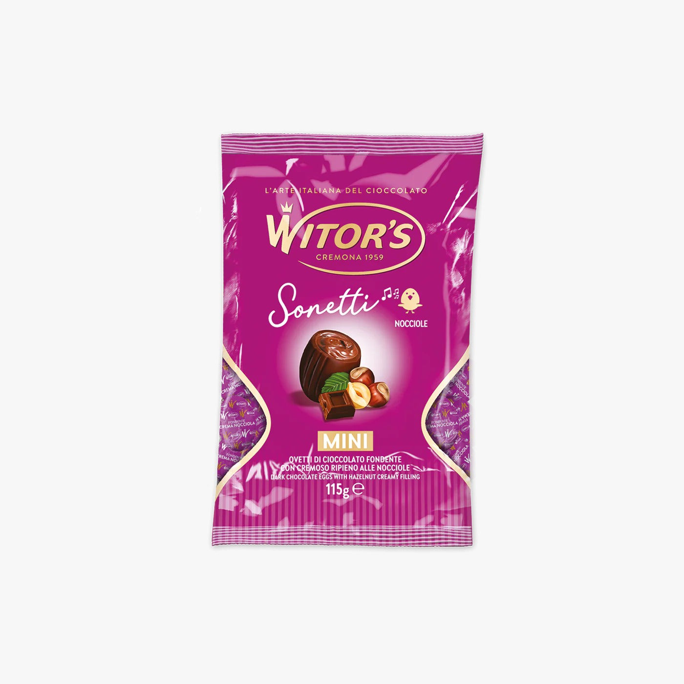 Mini dark chocolate and hazelnut egg bag by Witor's