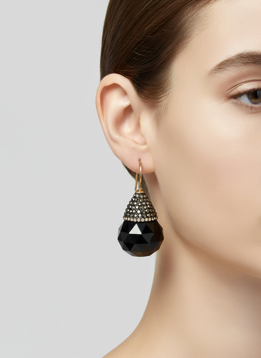 Smoky Quartz and Marcasite earrings