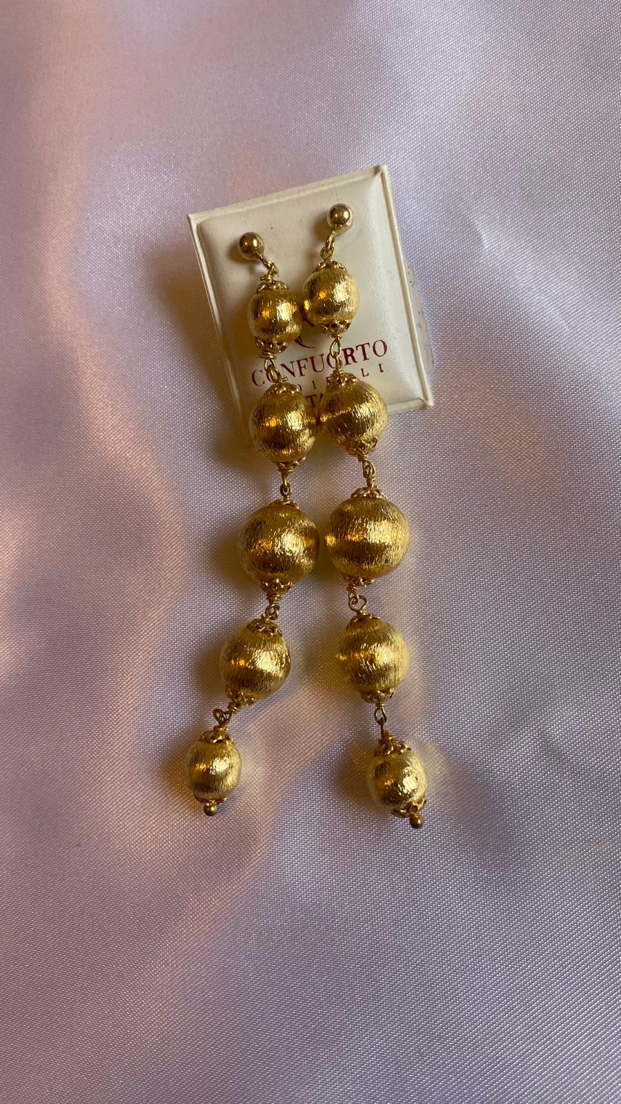 Golden nugget earrings