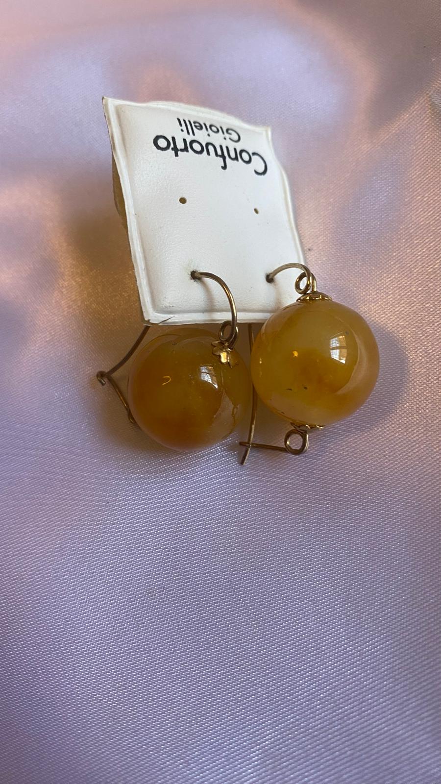 Orange Carnelian earrings.