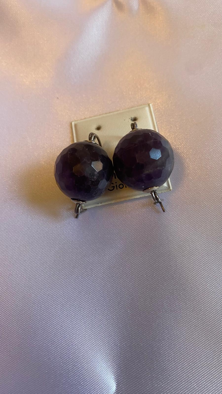 Onyx Black earrings.