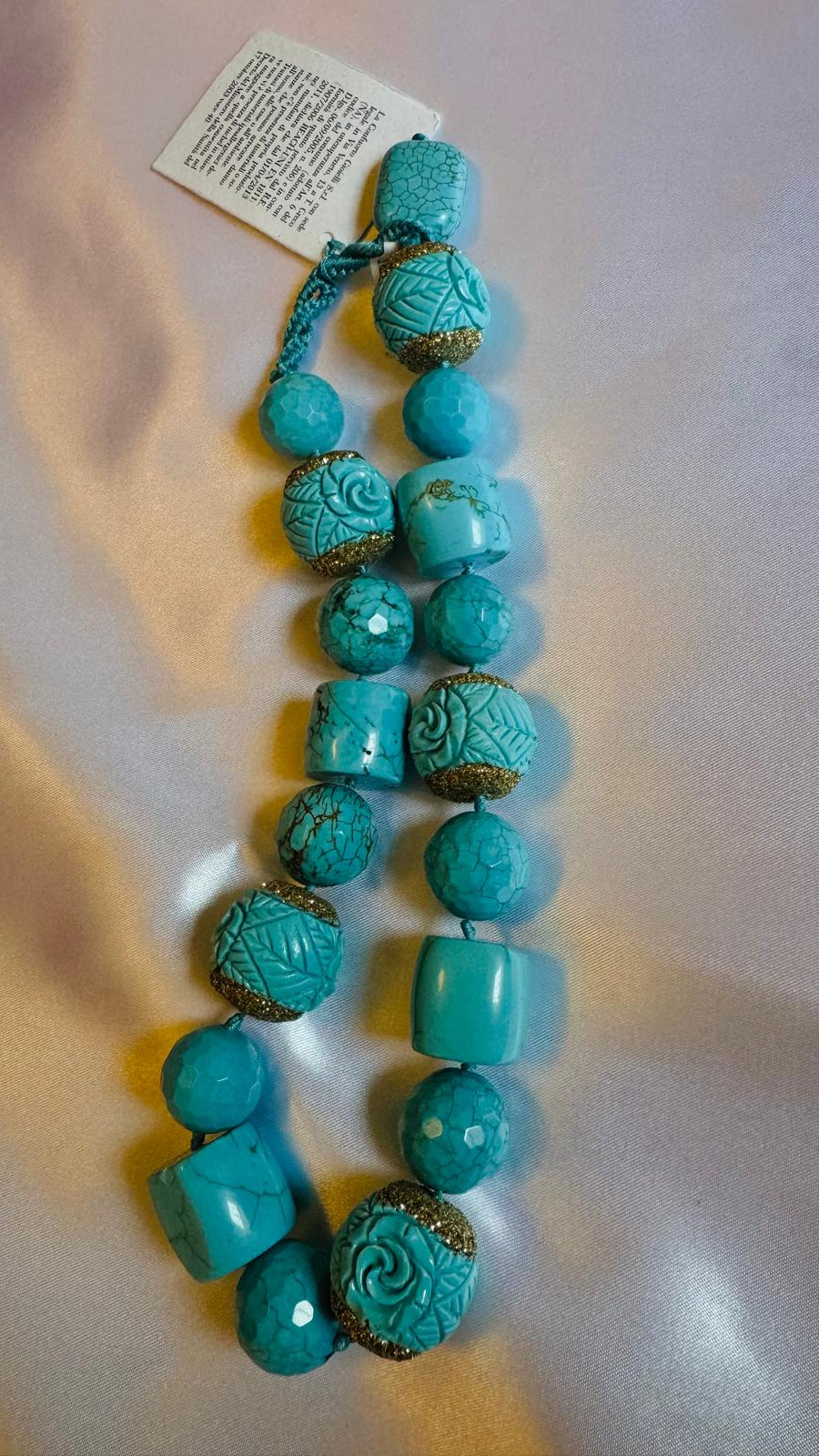 Turquoise beaded necklace
