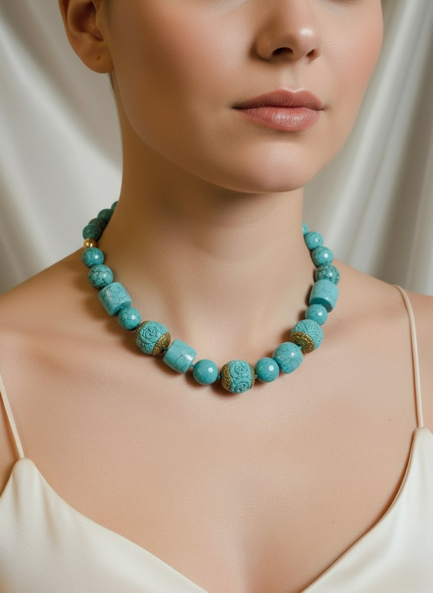 Turquoise Beaded Necklace