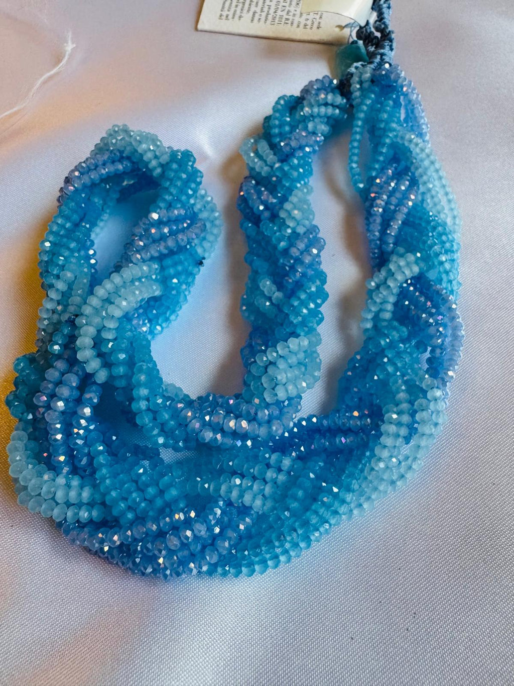 Collier tressé en cristaux et Swarovski