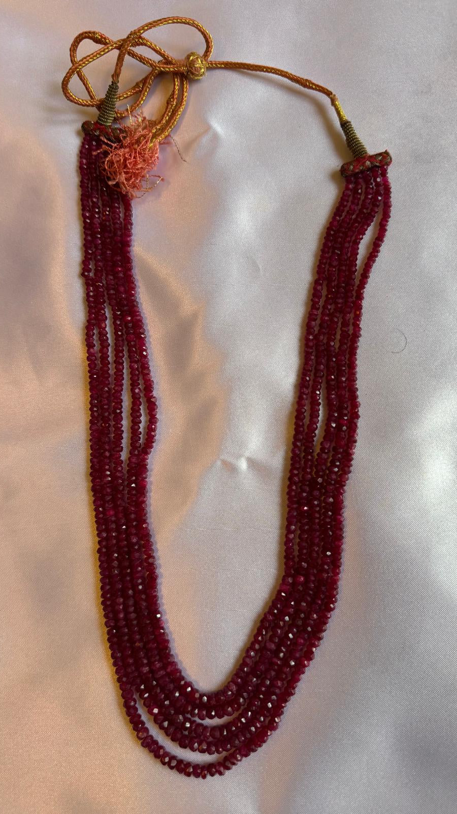 Five strand Red Ruby Necklace.
