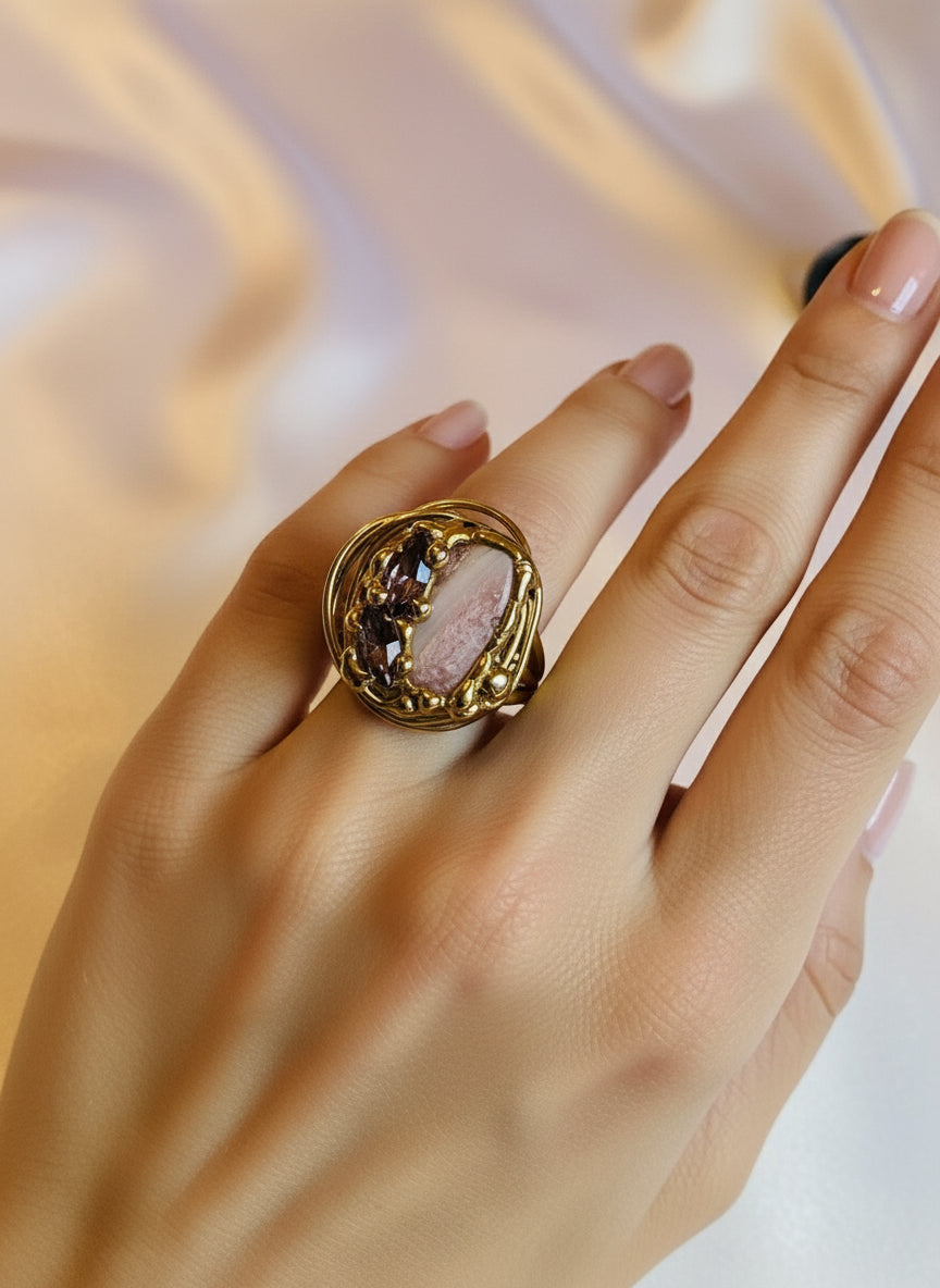 Rose Quartz Ring